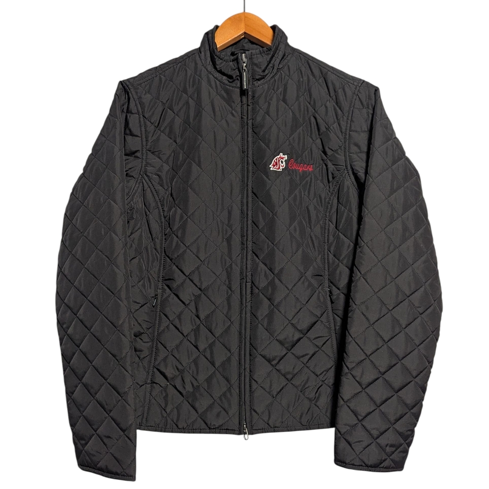 Women's Cutter & Buck Black Washington State Cougars Charter Full-Zip Size Mediu - Picture 1 of 12